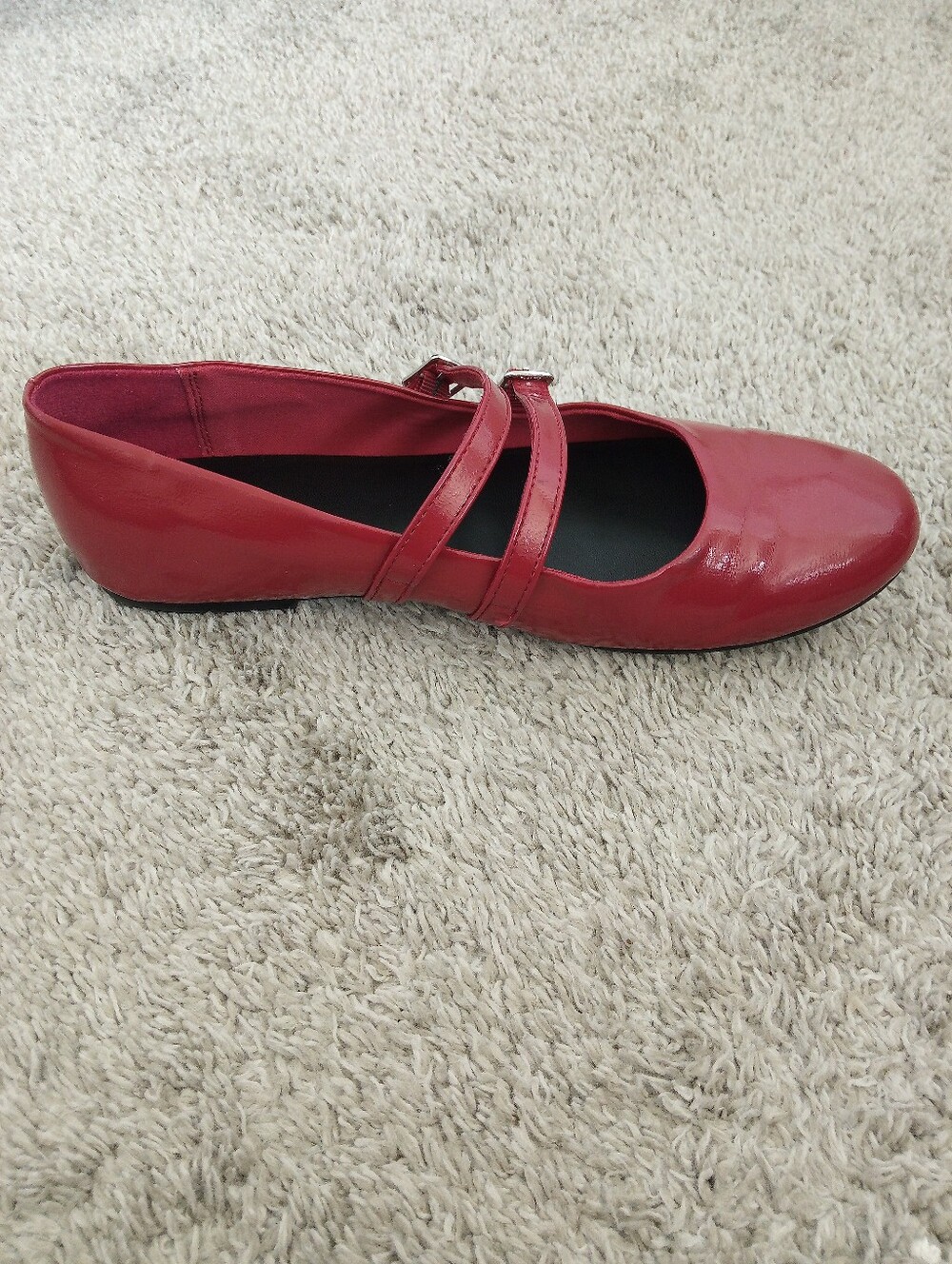 No Boundaries Women's Flat - Burgundy Classic Straps Size 10